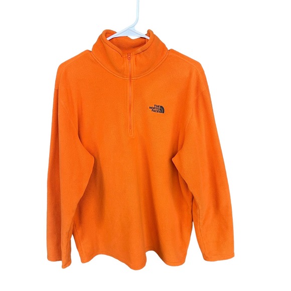 The North Face Other - The North Face Sweater Mens Large Orange Half Zip Pullover Fleece